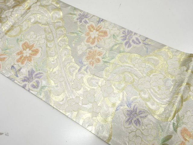 JAPANESE FUKURO OBI FOR FURISODE / WOVEN FLOWER